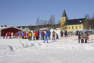 Vid starten av Toppenloppet i Glommerstrsk